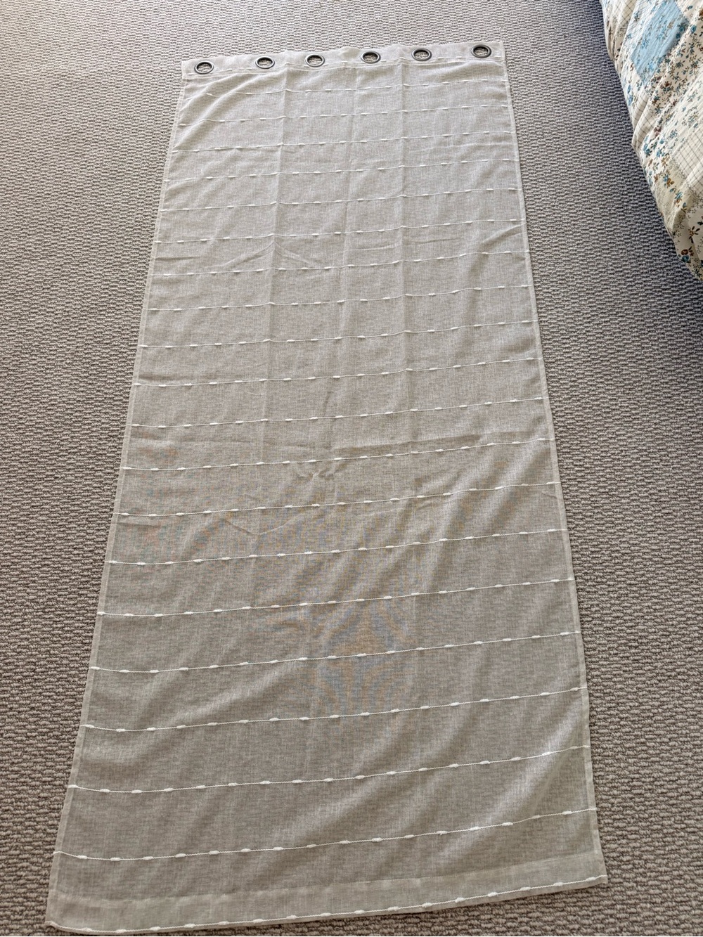 Set Of 4 Neutral Linen Look Curtain Panels – 84” x 36”